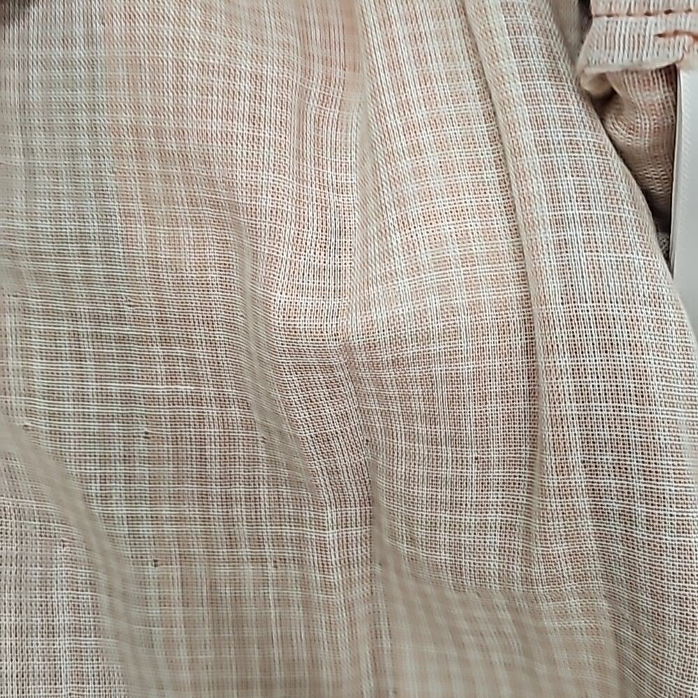 Joie Top Cider Orange Dia Plaid Button Front Long Puffy Sleeve Woman Size M - Picture 11 of 12